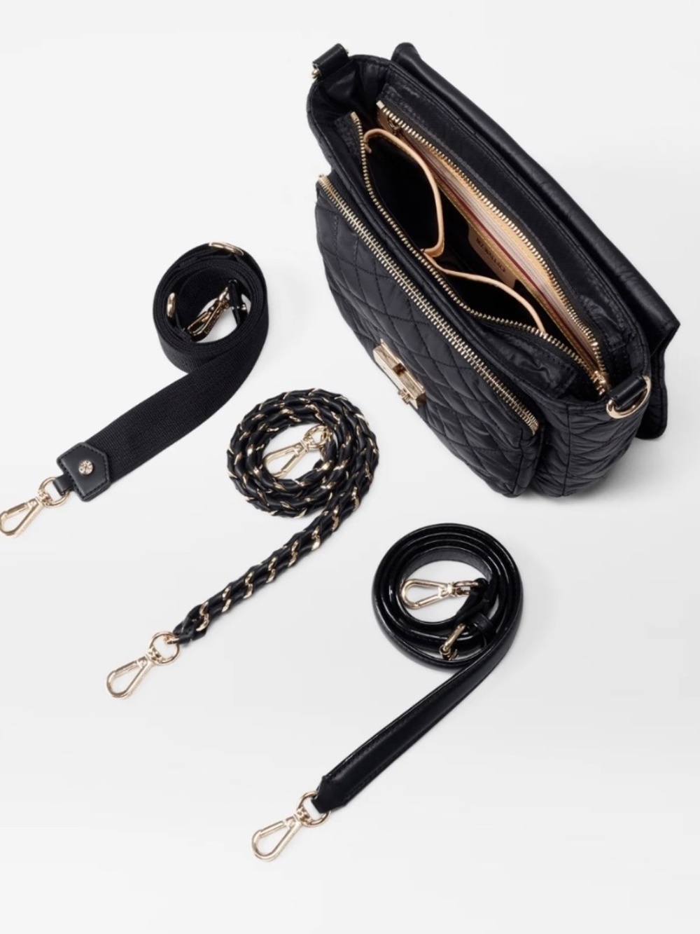 MZ Wallace medium Crosby Lock Crossbody-black - Picture 3 of 11